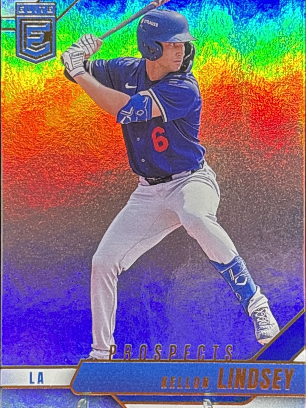 Panini Elite Prospects Kellon Lindsey Rookie Baseball Card